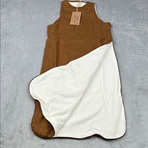 NEW The Simple Folk 9-24 MOS 100% Linen/100% Merino Wool Brown Rust Sleep Sack‎